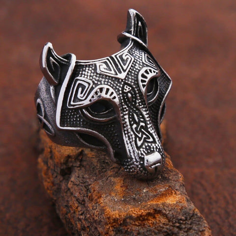 Viking Wolf Head Ring Rings Viking Warriors