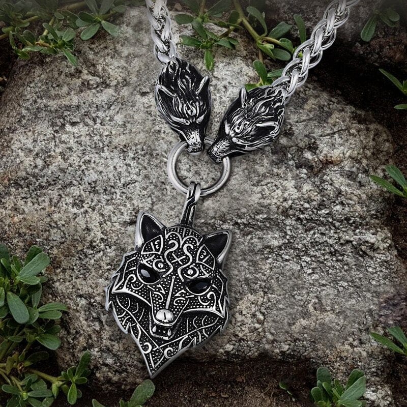 Viking hot sale wolf necklace