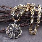 Viking Wolf Runes King's chain Necklace Necklaces Viking Warriors