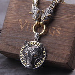 Viking Wolf Runes King's chain Necklace Necklaces Viking Warriors