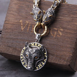 Viking Wolf Runes King's chain Necklace Necklaces Viking Warriors
