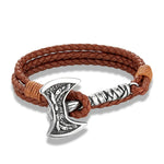 Vikings Axe Leather Bracelet leather bracelet Viking Warriors