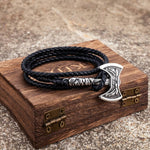 Vikings Axe Leather Bracelet leather bracelet Viking Warriors