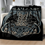 Vikings Norse Mythology Odin Valhalla Symbols - Soft Plush Blankets blanket Viking Warriors