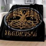 Vikings Norse Mythology Odin Valhalla Symbols - Soft Plush Blankets blanket Viking Warriors
