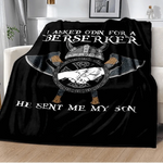 Vikings Norse Mythology Odin Valhalla Symbols - Soft Plush Blankets blanket Viking Warriors