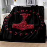 Vikings Norse Mythology Odin Valhalla Symbols - Soft Plush Blankets blanket Viking Warriors