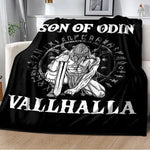 Vikings Norse Mythology Odin Valhalla Symbols - Soft Plush Blankets blanket Viking Warriors