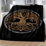 Vikings Norse Mythology Odin Valhalla Symbols - Soft Plush Blankets blanket Viking Warriors