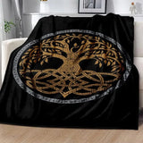Vikings Norse Mythology Odin Valhalla Symbols - Soft Plush Blankets blanket Viking Warriors