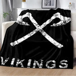 Vikings Norse Mythology Odin Valhalla Symbols - Soft Plush Blankets blanket Viking Warriors