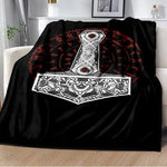 Vikings Norse Mythology Odin Valhalla Symbols - Soft Plush Blankets blanket Viking Warriors