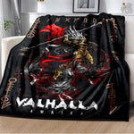 Vikings Norse Mythology Odin Valhalla Symbols - Soft Plush Blankets blanket Viking Warriors