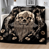 Vikings Norse Mythology Odin Valhalla Symbols - Soft Plush Blankets blanket Viking Warriors