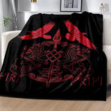 Vikings Norse Mythology Odin Valhalla Symbols - Soft Plush Blankets blanket Viking Warriors