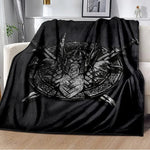 Vikings Norse Mythology Odin Valhalla Symbols - Soft Plush Blankets blanket Viking Warriors