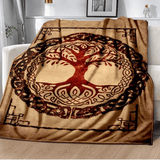 Vikings Norse Mythology Odin Valhalla Symbols - Soft Plush Blankets blanket Viking Warriors