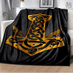 Vikings Norse Mythology Odin Valhalla Symbols - Soft Plush Blankets blanket Viking Warriors