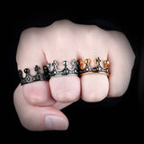 Vintage Crown Rings Viking Warriors