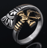 Vintage Egyptian Ankh and Water Lily Ring ring Viking Warriors