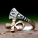 Vintage Egyptian Ankh and Water Lily Ring ring Viking Warriors
