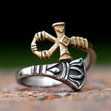 Vintage Egyptian Ankh and Water Lily Ring ring Viking Warriors