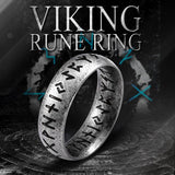 Vintage Futhark Rune Ring Rings Viking Warriors