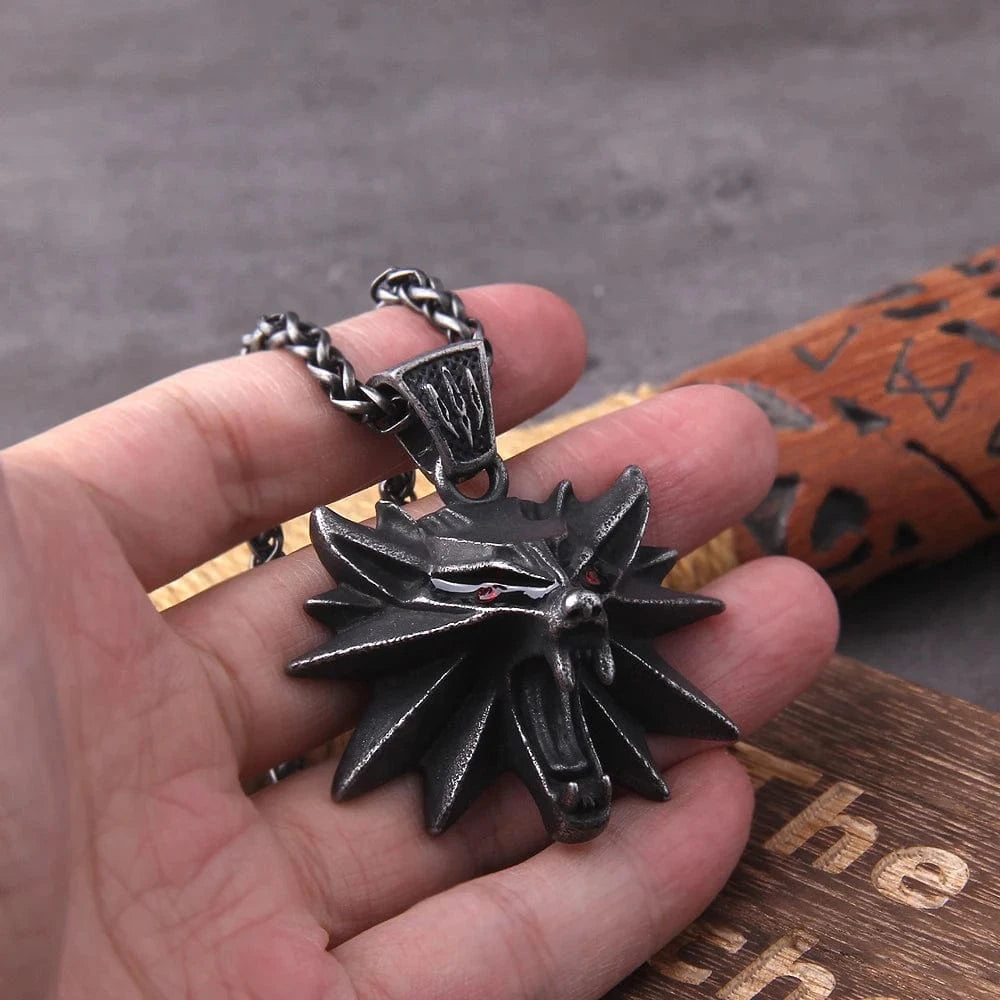 Witcher Wolf head Necklace | Viking Warriors