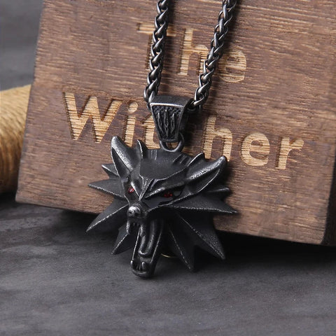 Witcher Wolf head Necklace Necklaces Viking Warriors