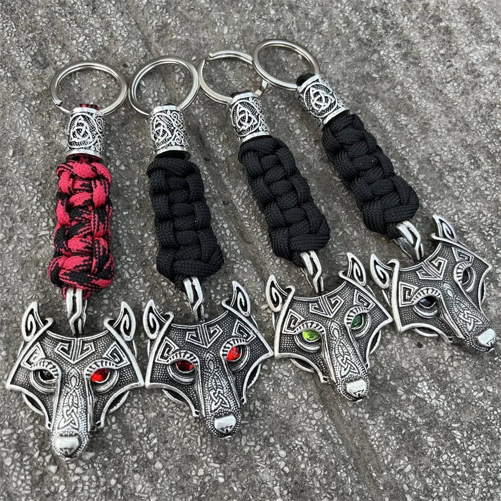 Wolf Head Bead Keychain | Viking Warriors