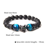 Wolf Head Natural Stone Beads Bracelet Bracelets Viking Warriors