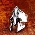 Worn out Spartan Helmet Ring ring Viking Warriors