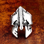 Worn out Spartan Helmet Ring ring Viking Warriors