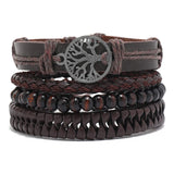 Yggdrasil Tree of Life Leather Beads Bracelet Bracelets Viking Warriors