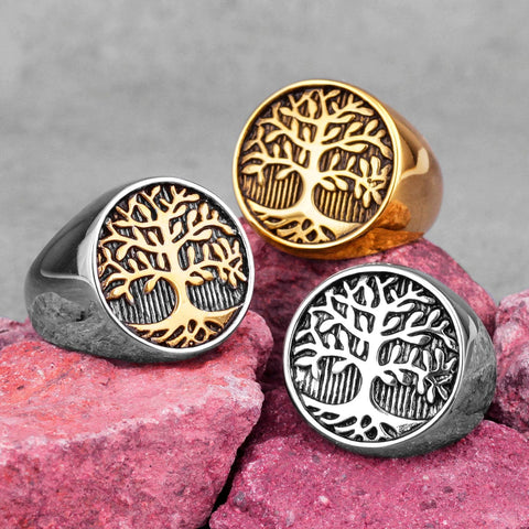Tree of Life Stainless Steel Ring | Size 6 – LJ Turtle Aromatherapy &  Accessories